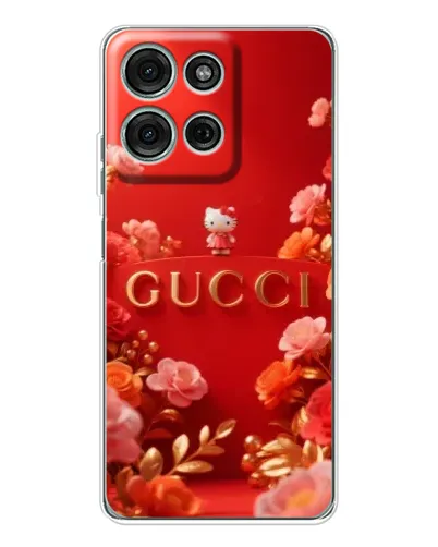 Чехол для Motorola MOTO G56 с картинкой «Gucci — золотой сад»