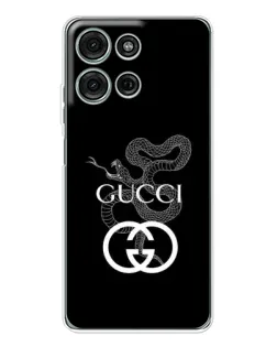 Чехол для Motorola MOTO G56 с картинкой «Gucci — серебряная змея» Чехол для Motorola MOTO G56 с картинкой «Gucci — серебряная змея»