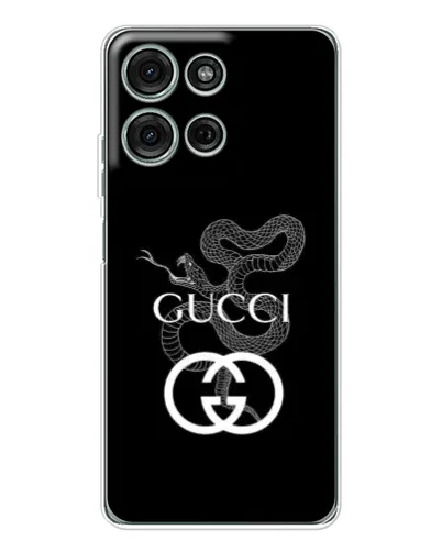 Чехол для Motorola MOTO G56 с картинкой «Gucci — серебряная змея»