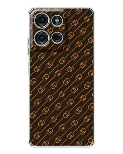 Чехол для Motorola MOTO G56 с картинкой «Gucci — золотые диагонали»
