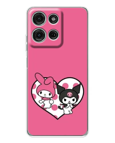 Чехол для Motorola MOTO G56 с картинкой «Kuromi и My Melody»