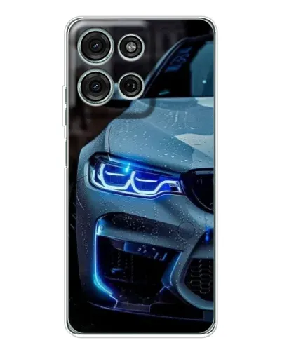 Чехол для Motorola MOTO G56 с картинкой «Взгляд BMW с синими фарами»