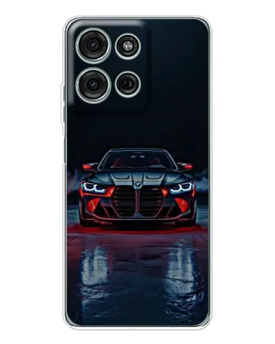Чехол для Motorola MOTO G56 с картинкой «BMW на мокрой дороге»