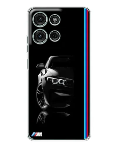 Чехол для Motorola MOTO G56 с картинкой «Силуэт BMW в темноте»