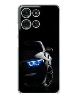 Чехол для Motorola MOTO G56 с картинкой «BMW — ночной взгляд»
