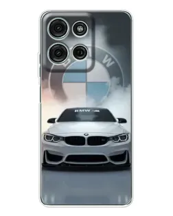 Чехол для Motorola MOTO G56 с картинкой «BMW в белом дыму»