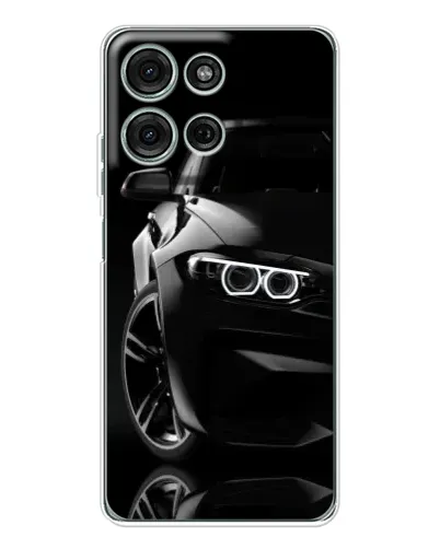 Чехол для Motorola MOTO G56 с картинкой «Черная BMW — профиль» Чехол для Motorola MOTO G56 с картинкой «Черная BMW — профиль»
