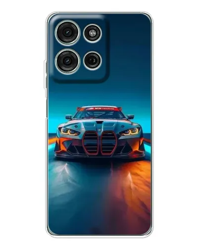 Чехол для Motorola MOTO G56 с картинкой «BMW — огни неона» Чехол для Motorola MOTO G56 с картинкой «BMW — огни неона»