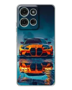 Чехол для Motorola MOTO G56 с картинкой «BMW — золотая эмблема»