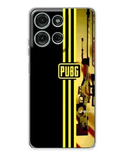 Чехол для Motorola MOTO G56 с картинкой «PUBG — камуфляжный шлем»