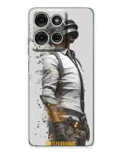 Чехол для Motorola MOTO G56 с картинкой «PUBG — боец в пыли»