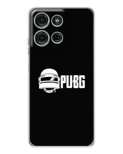 Чехол для Motorola MOTO G56 с картинкой «PUBG — классический лого»