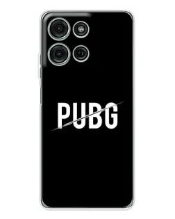 Чехол для Motorola MOTO G56 с картинкой «PUBG — белый логотип»