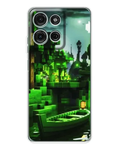 Чехол для Motorola MOTO G56 с картинкой «Minecraft лесной пейзаж»