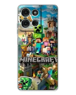 Чехол для Motorola MOTO G56 с картинкой «Замок Minecraft»
