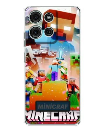 Чехол для Motorola MOTO G56 с картинкой «Minecraft герои игры»