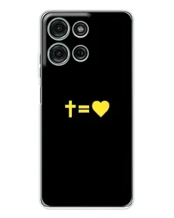 Чехол для Motorola MOTO G56 с картинкой «Сердце и Крест»