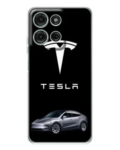 Чехол для Motorola MOTO G56 с картинкой «Tesla Model Y»