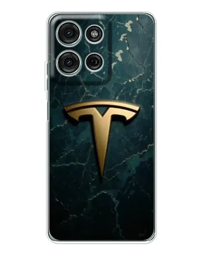 Чехол для Motorola MOTO G56 с картинкой «Мраморная Tesla Gold»