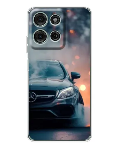 Чехол для Motorola MOTO G56 с картинкой «Mercedes — ночной город»