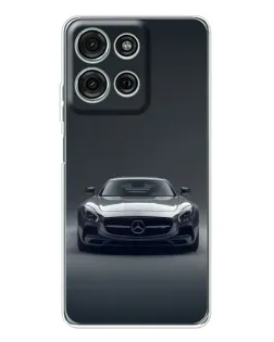 Чехол для Motorola MOTO G56 с картинкой «Mercedes на черном»