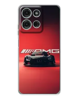 Чехол для Motorola MOTO G56 с картинкой «Mercedes AMG — красная линия»