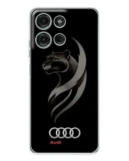 Чехол для Motorola MOTO G56 с картинкой «Графика — пантера и Audi»