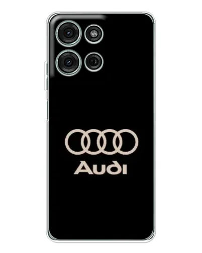 Чехол для Motorola MOTO G56 с картинкой «Audi — золотой логотип»