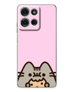 Чехол для Motorola MOTO G56 с картинкой «Pusheen и печенье»