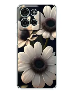 Чехол для Motorola MOTO G56 с картинкой «Белые маргаритки макро»