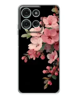 Чехол для Motorola MOTO G56 с картинкой «Розовая ветка сакуры»