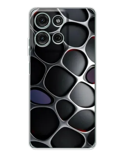 Чехол для Motorola MOTO G56 с картинкой «Объемная темная решетка»