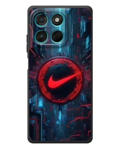 Чехол для Motorola Moto G57 Power с картинкой «Техногенный стиль Nike»