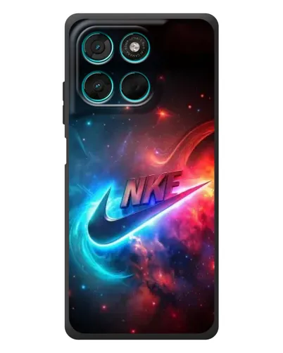 Чехол для Motorola Moto G57 Power с картинкой «Огненный логотип Nike»
