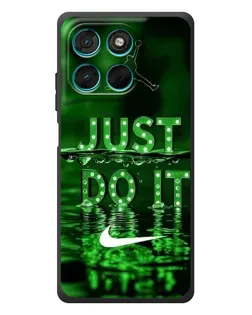 Чехол для Motorola Moto G57 Power с картинкой «Зеленый неоновый Nike»