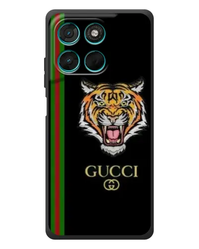 Чехол для Motorola Moto G57 Power с картинкой «Тигр Gucci»