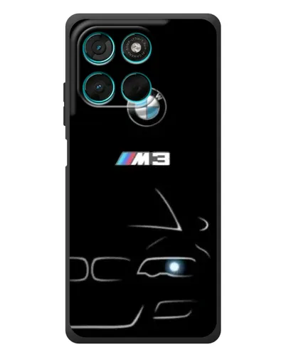 Чехол для Motorola Moto G57 Power с картинкой «Минималистичный принт BMW M3»