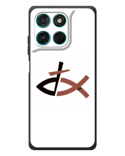 Чехол для Motorola Moto G57 Power с картинкой «Рыба и крест» Чехол для Motorola Moto G57 Power с картинкой «Рыба и крест»
