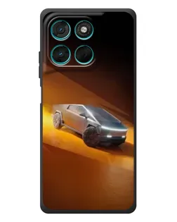 Чохол для Motorola Moto G57 Power з картинкою «Cybertruck у пустелі»
