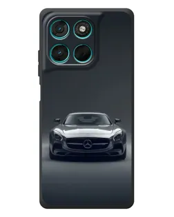 Чехол для Motorola Moto G57 Power с картинкой «Mercedes на черном»