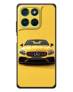 Чехол для Motorola Moto G57 Power с картинкой «Желтый Mercedes GT»