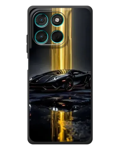 Чохол для Motorola Moto G57 Power з картинкою «Нічний Lamborghini драйв»