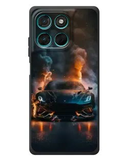 Чохол для Motorola Moto G57 Power з картинкою «Lamborghini димна естетика»