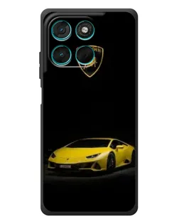 Чохол для Motorola Moto G57 Power з картинкою «Lamborghini жовтий акцент»