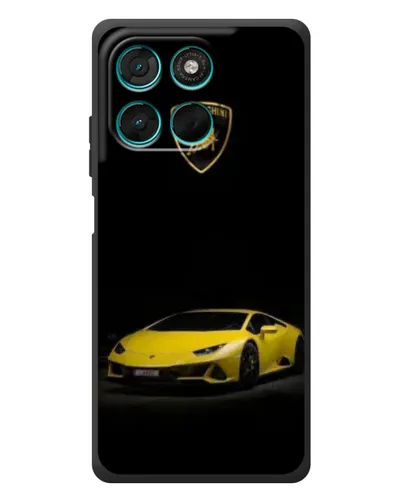 Чохол для Motorola Moto G57 Power з картинкою «Lamborghini жовтий акцент»