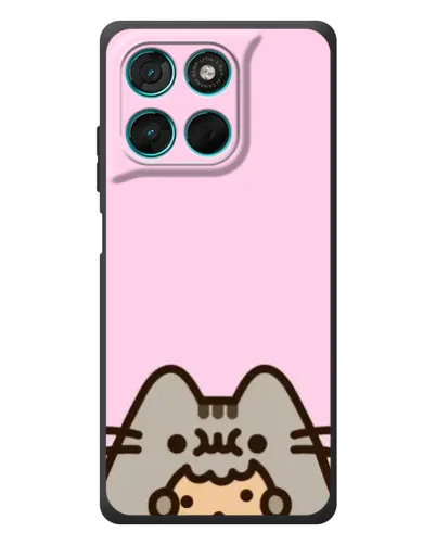 Чехол для Motorola Moto G57 Power с картинкой «Pusheen и печенье»