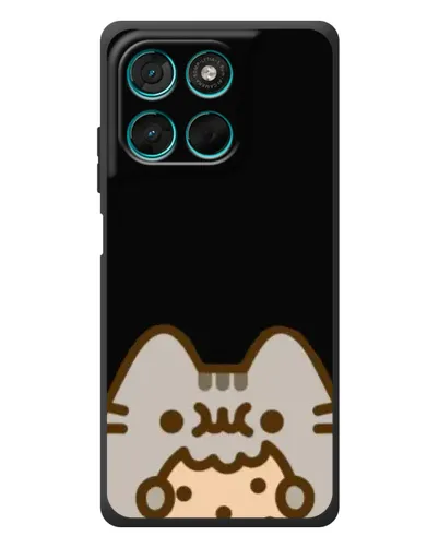 Чехол для Motorola Moto G57 Power с картинкой «Пушин на черном»