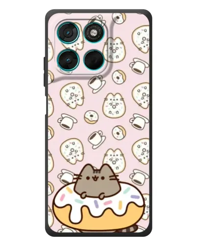 Чехол для Motorola Moto G57 Power с картинкой «Пушин на пончике»