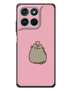Чехол для Motorola Moto G57 Power с картинкой «Pusheen сердце»