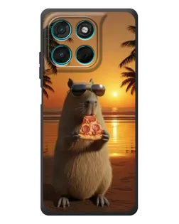Чехол для Motorola Moto G57 Power с картинкой «Капибара с пиццей» Чехол для Motorola Moto G57 Power с картинкой «Капибара с пиццей»
